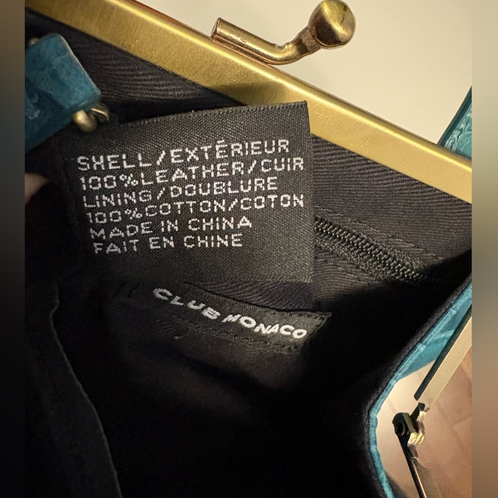 Club Monaco Genuine Leather Kisslock Mini Bag - Picture 4 of 6